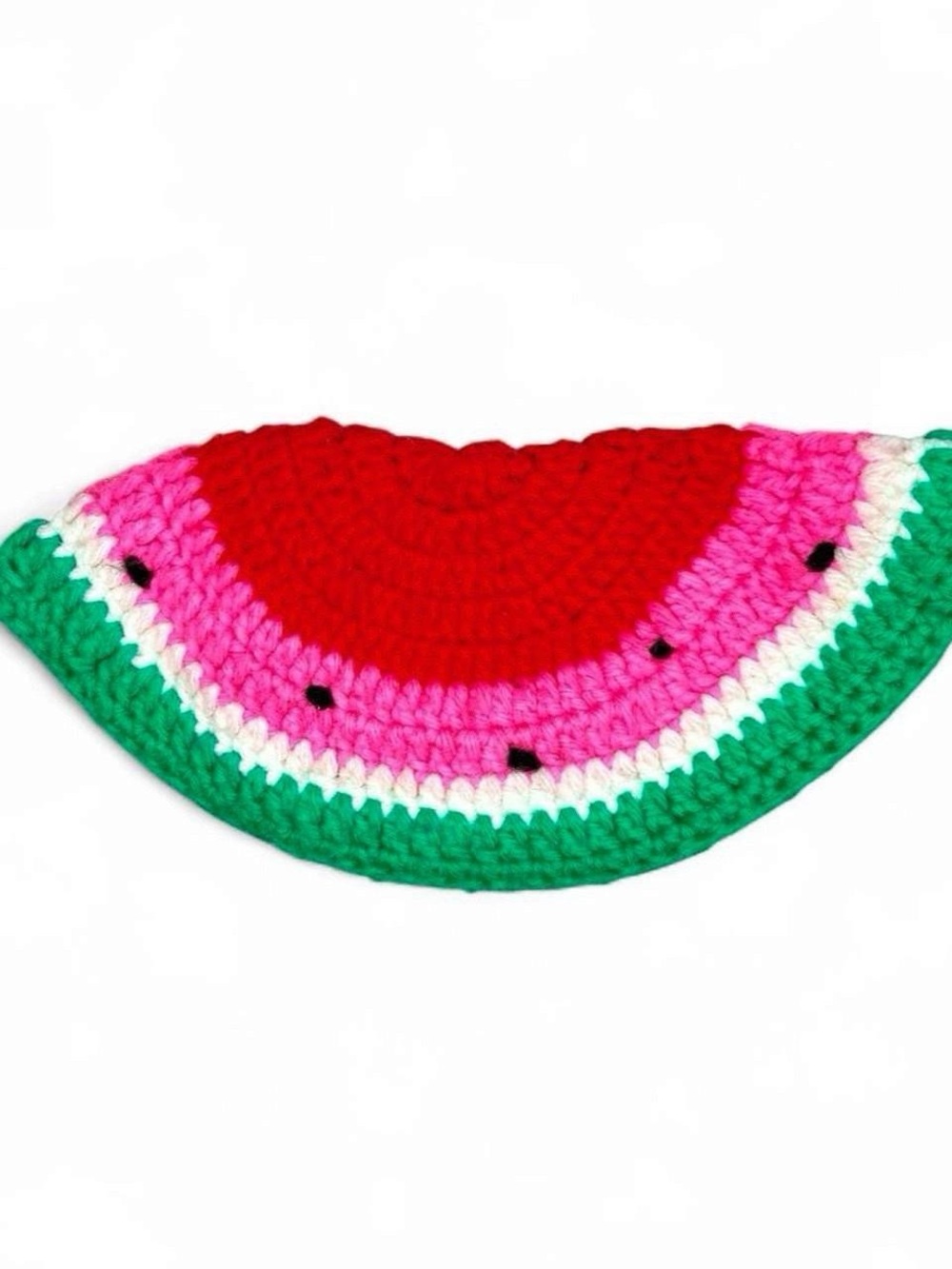 Vintage Handmade Crochet Watermelon Kitchen Hot Pad Pot Holder Home Decor